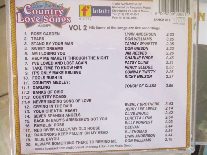 country love songs volume 2