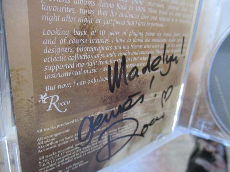 rocco de villiers autographed cd