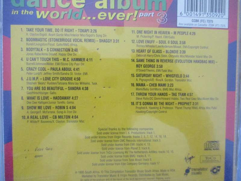 best dance album part three