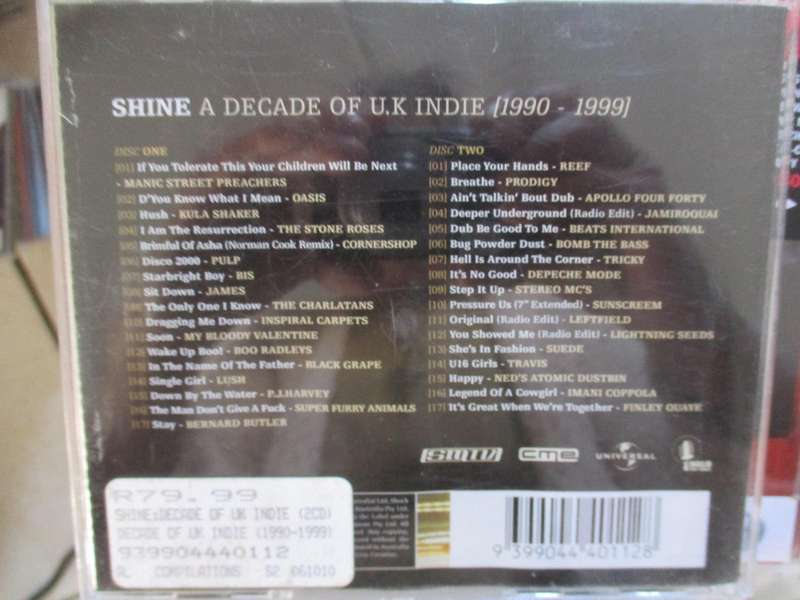 shine a decade of uk indie double cd