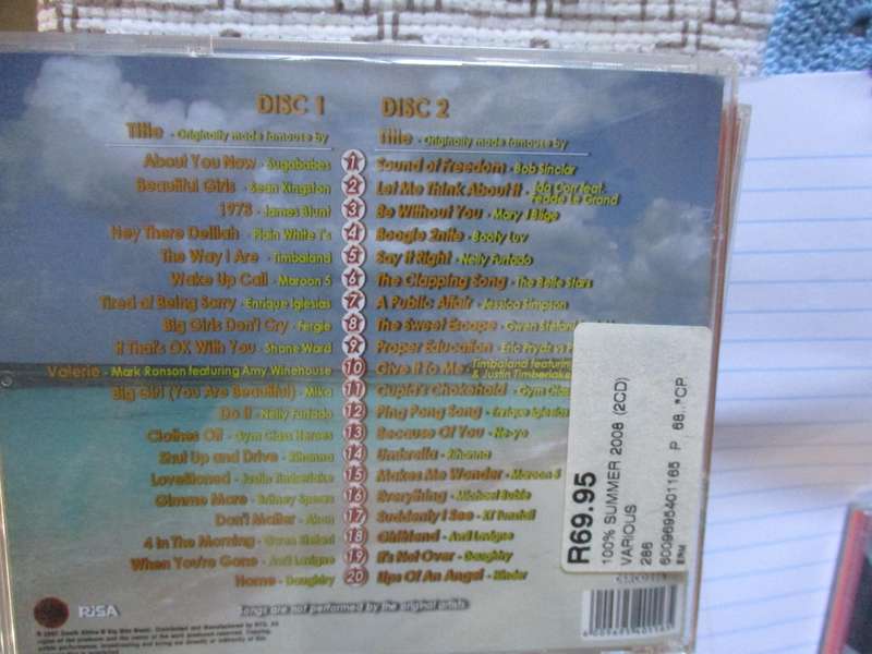 100 percent summer 2008 double cd