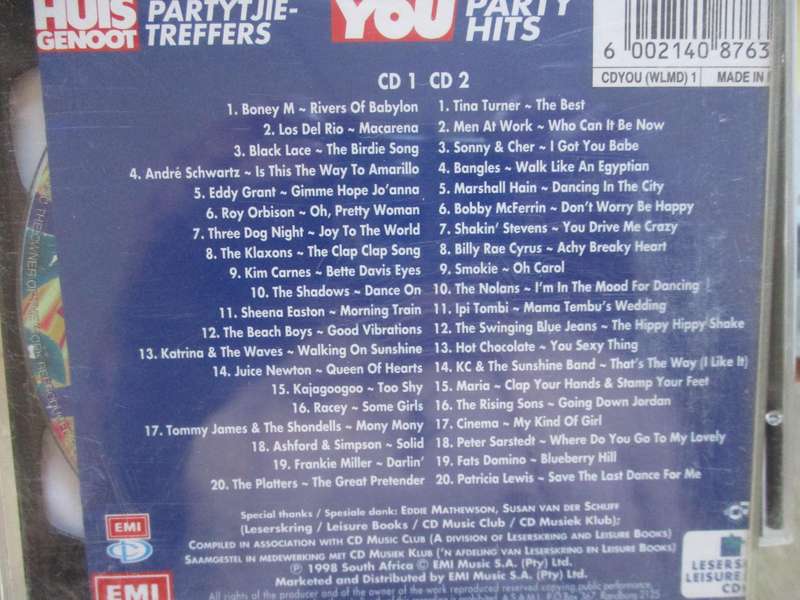 you party hits double cd