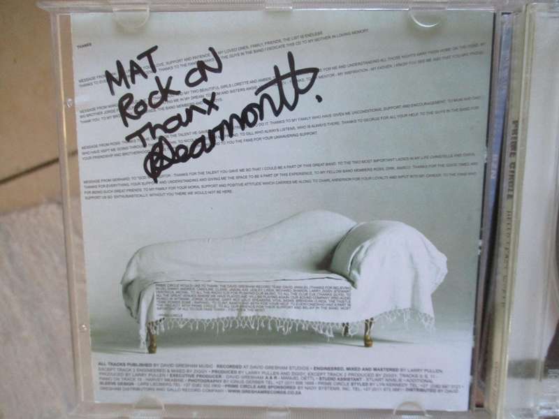 prime circle cd one autograph