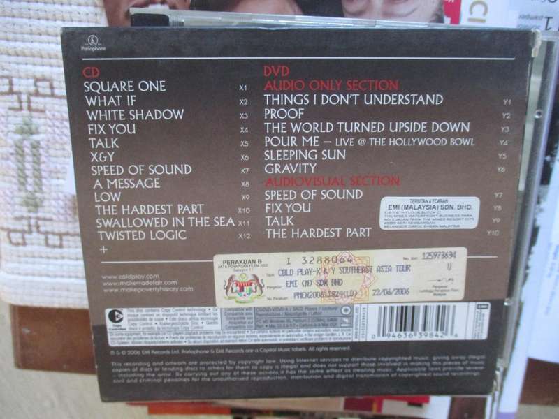 coldplay  cd and dvd