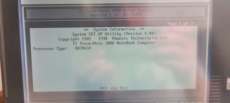 Vintage Texas Instruments 386SX Notebook Computer