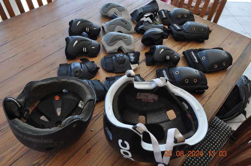 Protective Gear Helmet POC And Knee Pads