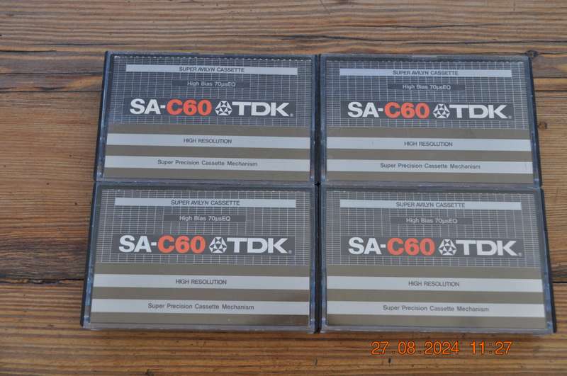 TDK SA-C60 Pre-Owned Cassettes x 4
