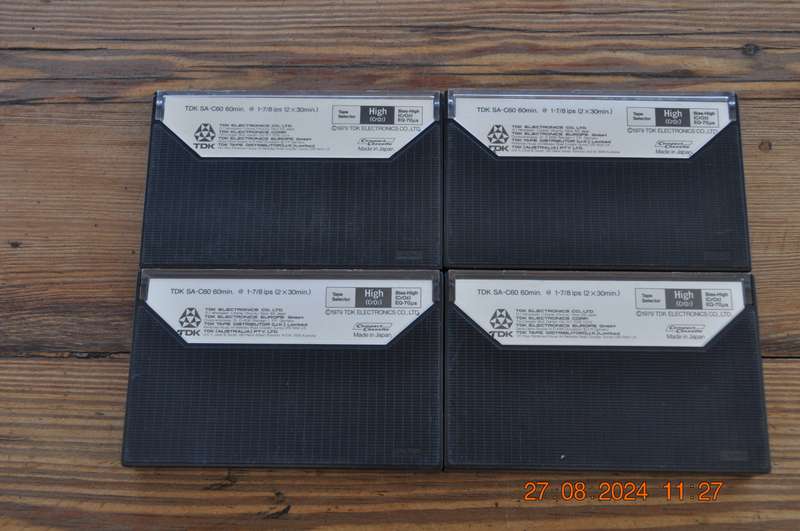 TDK SA-C60 Pre-Owned Cassettes x 4