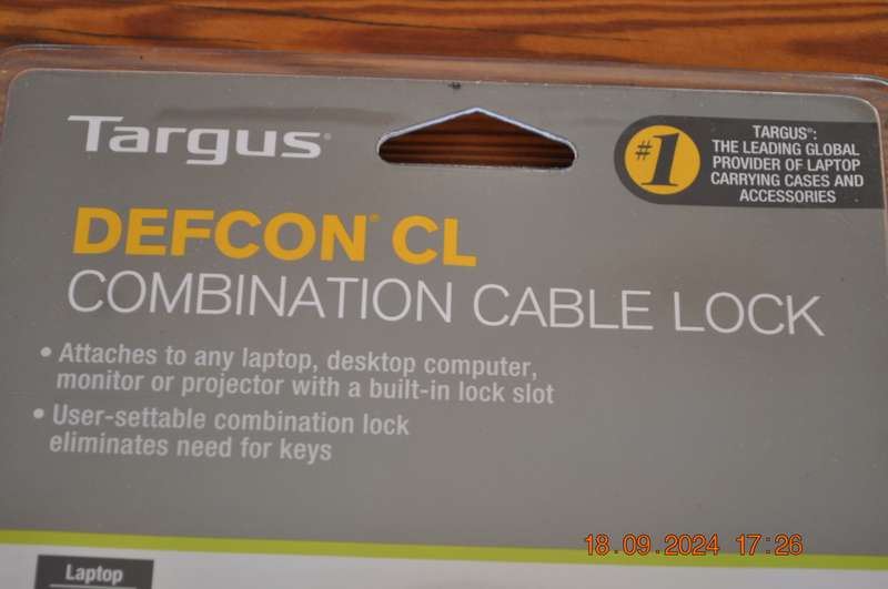 Targus Laptop Cable Locks (new sealed )