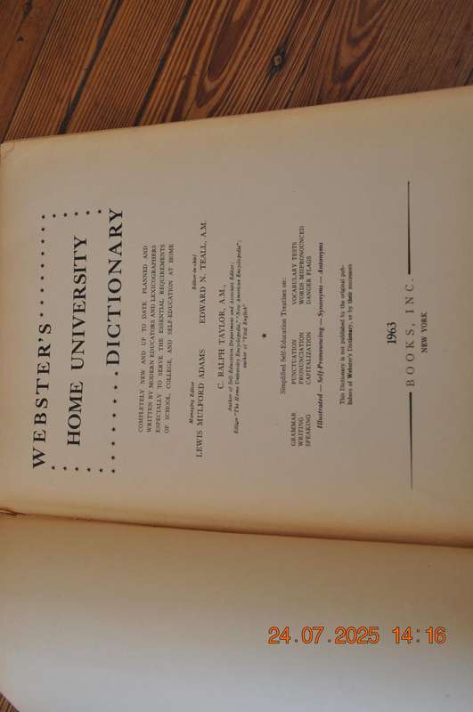 Vintage Websters Home University Dictionary