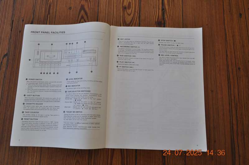 Pioneer CT-10 Cassette Player User Manual