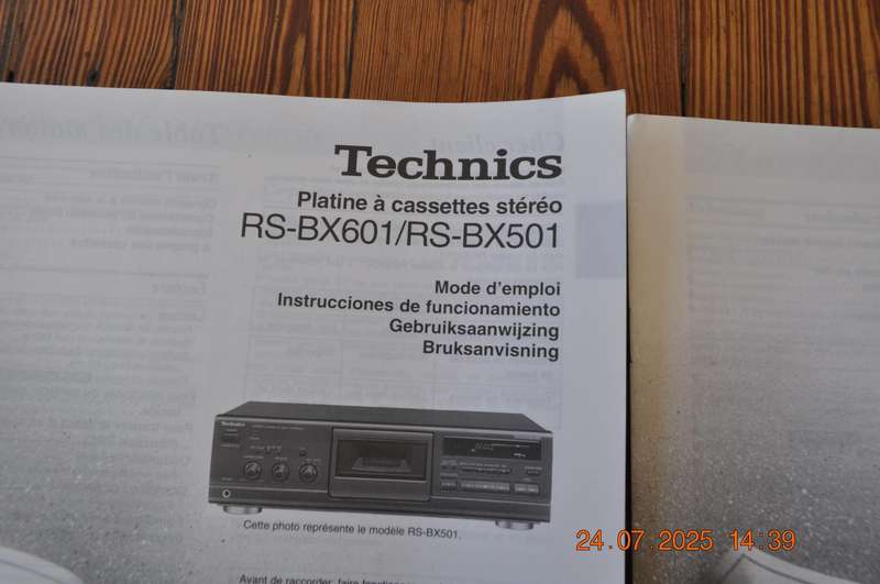 Technics RS-BX 501/601 Cassette Player User Manual (not english)