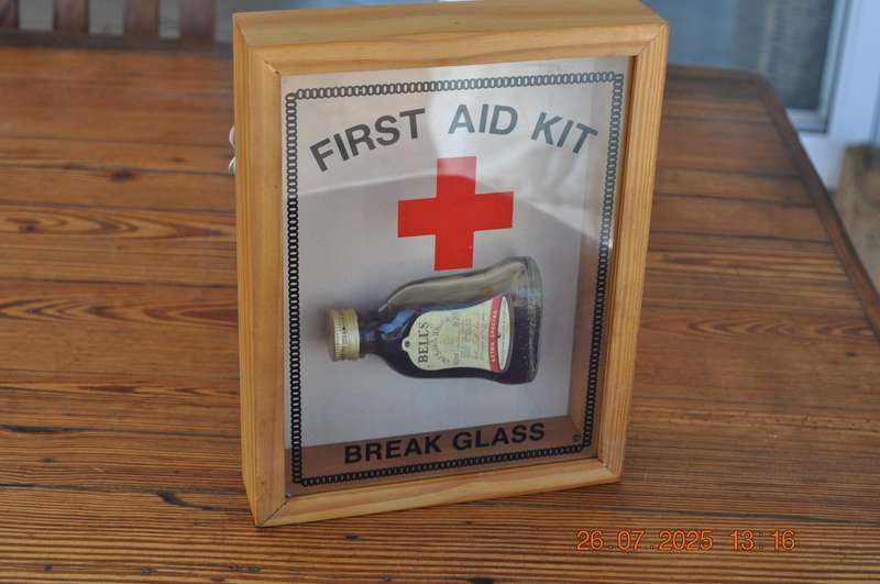 Bells Whisky First Aid Kit Break Glass