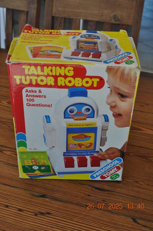 Vintage Kids Tomy Talking Tutor Robot