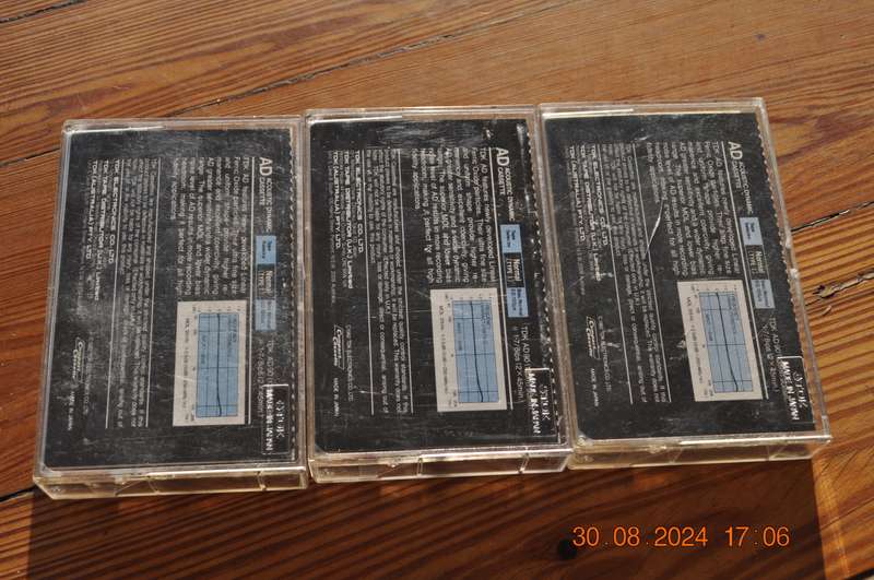 Vintage TDK AD90 X 3 Cassettes Pre-Owned