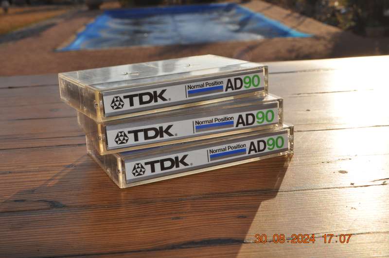 Vintage TDK AD90 X 3 Cassettes Pre-Owned