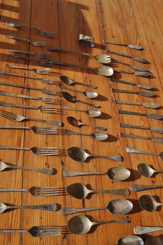 Vintage EPNS Spoons Forks and More (58 items)