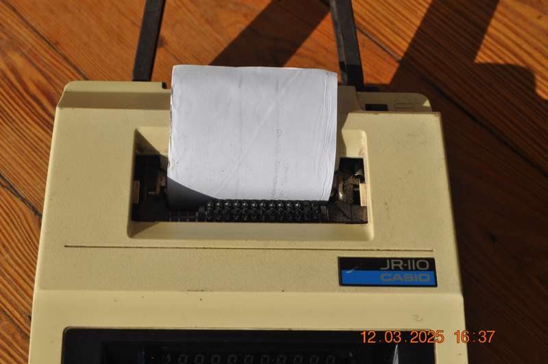 Vintage Casio JR-110 Adding Machine Calculator