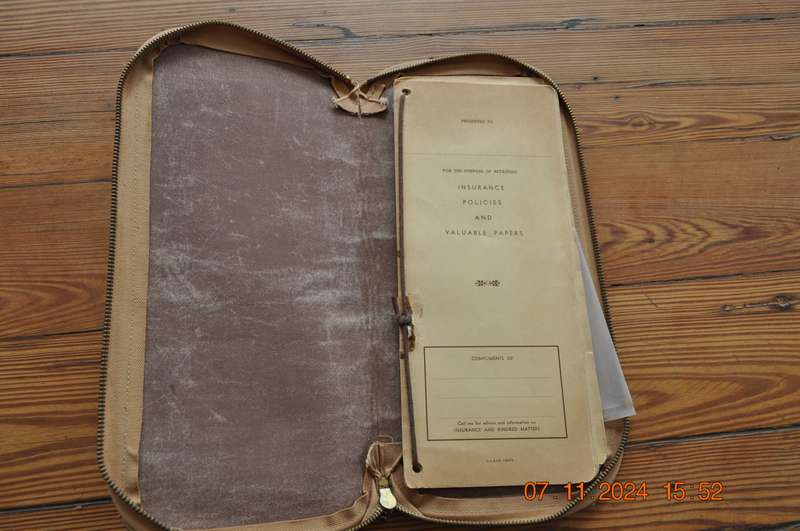 Vintage Leather Document Holder