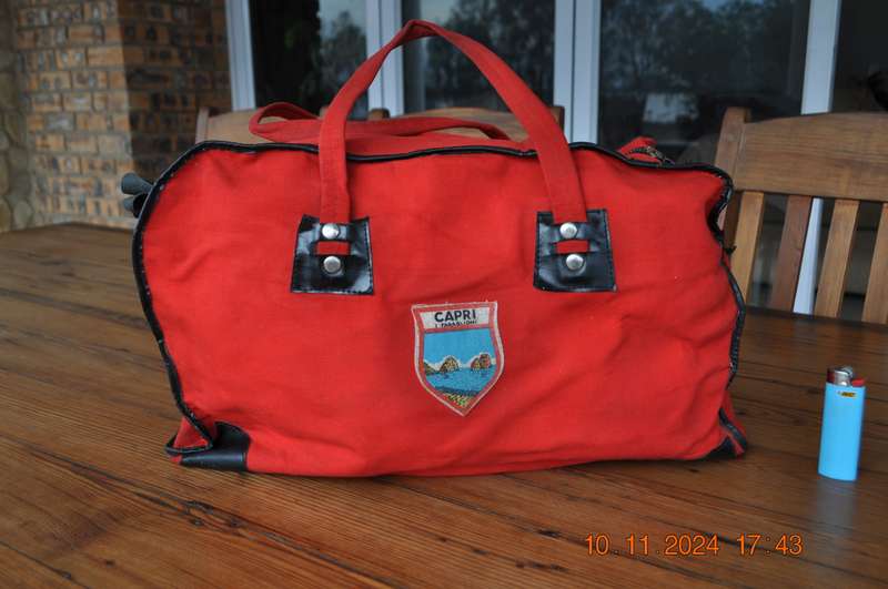 Vintage Travel Bag Capri Italy Patch
