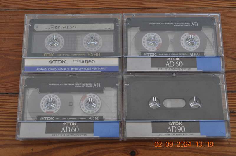 Vintage TDK AD60 AD90 Cassettes Pre-Owned
