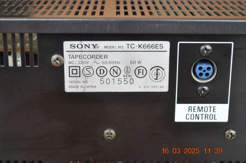 Sony TC-K666ES Stereo Cassette Deck