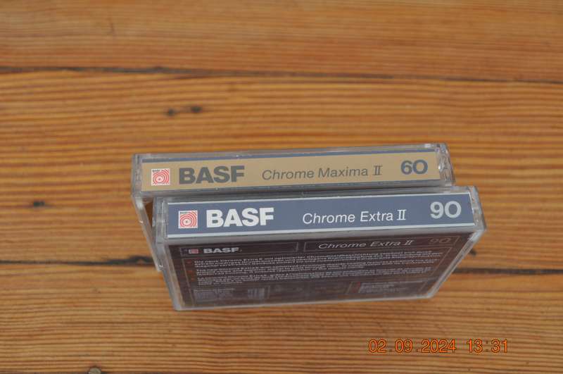 Vintage BASF Chrome Maxima II 60 Chrome Extra II 90  Pre-Owned Cassettes