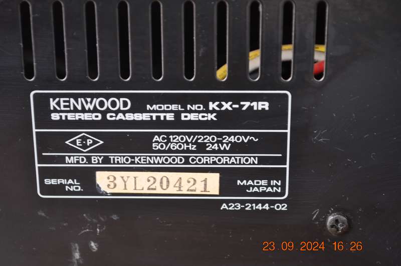 Kenwood KX-71R Stereo Cassette Deck