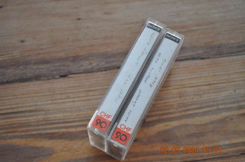 Vintage Sony CHF 90 Cassettes X2 Pre-Owned