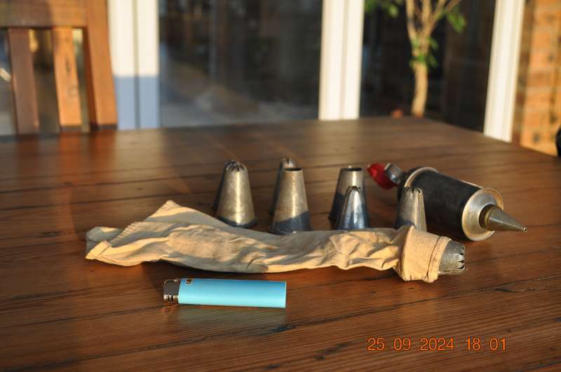 Vintage Icing Piping Bag With Extras