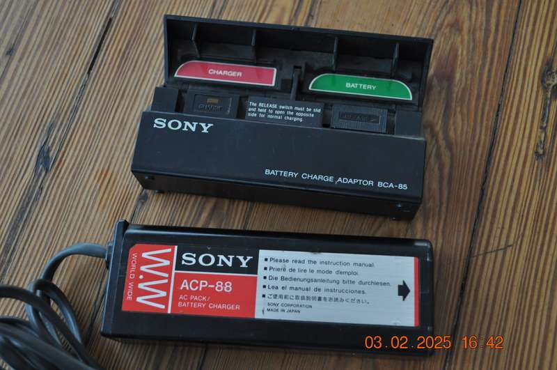 Vintage Sony Battery Charger Adaptor For Older Camcorders