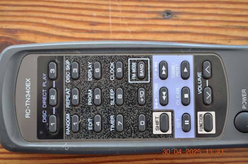 Original Aiwa CD System Remote Control RC-TN340EX