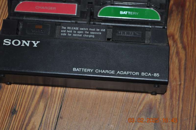 Vintage Sony Battery Charger Adaptor For Older Camcorders
