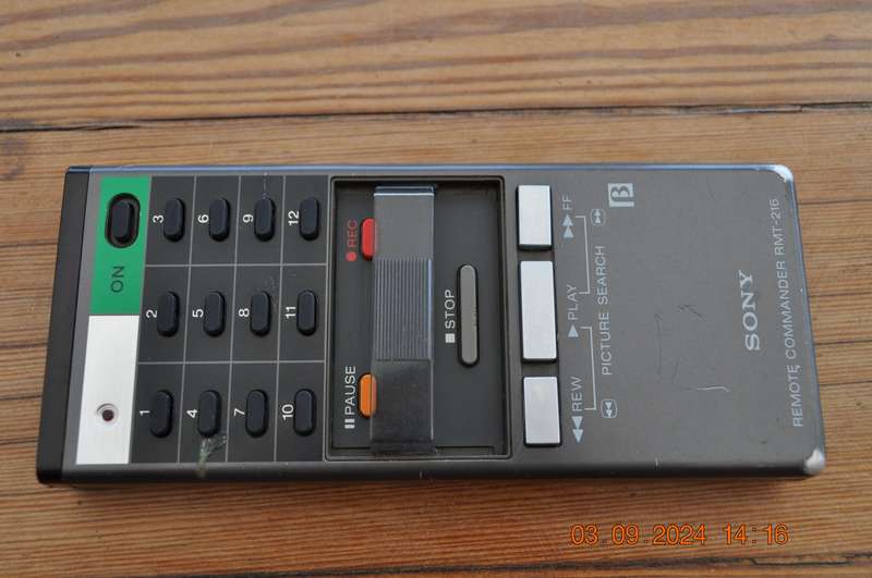 Vintage Original Sony Betamax RMT-216 Remote Control