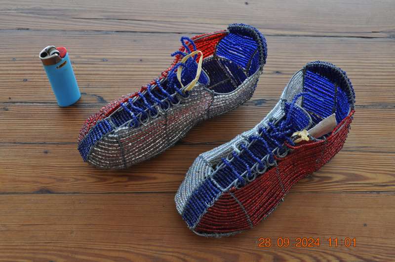 Wire Beaded Soccer Boots