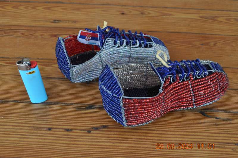 Wire Beaded Soccer Boots