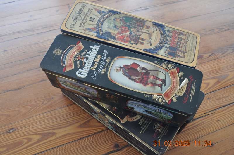 Glenfiddich Glen Moray Collectable Whiskey Tins