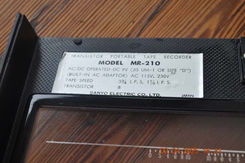 Vintage Sanyo Portable Reel to Reel Player