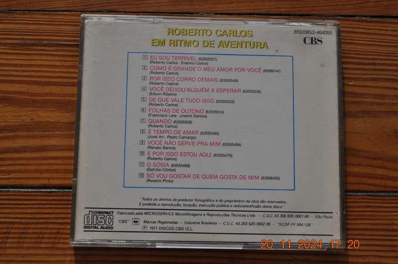 Roberto Carlos  Em Ritmo de Adventura (Cd Portuguese)