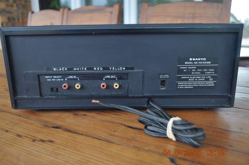 Vintage Sanyo Stereo Cassette Deck Player