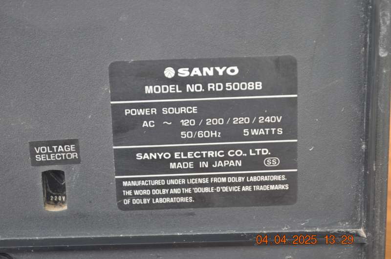 Vintage Sanyo Stereo Cassette Deck Player