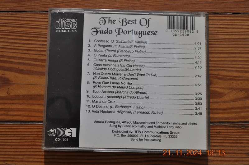 Fado Portuguese  The Best Of  (Cd Portuguese)