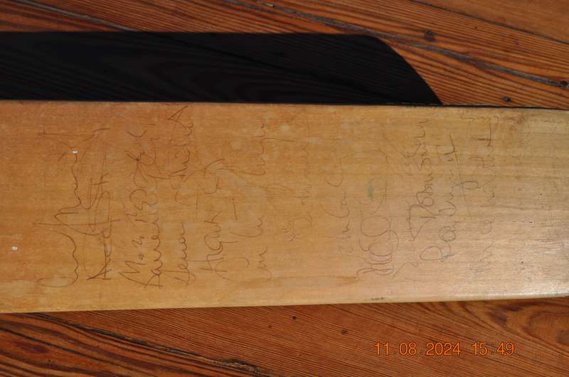 Vintage Slazenger V Six Signed Cricket Bat