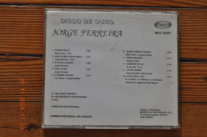 Jorge Ferreira  Carro Preto (Cd Portuguese)