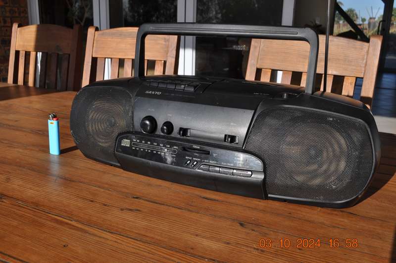 Vintage Sanyo Boom Box Radio CD Player