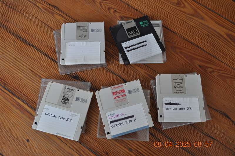 Rewriteable MO Optical Disks 230MB Sony Verbatim