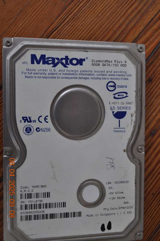 Sata PC Desk Top Hard Drives 80 and 160GB