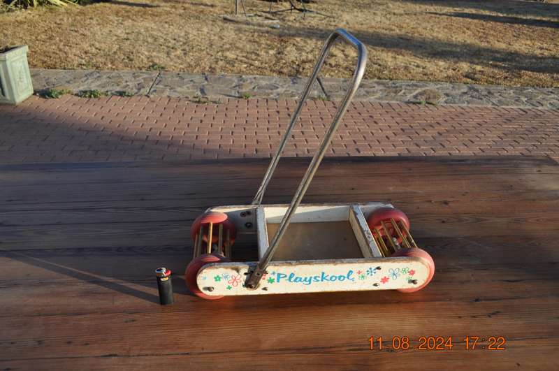 Vintage Playskool Kiddies Push Along Trolley