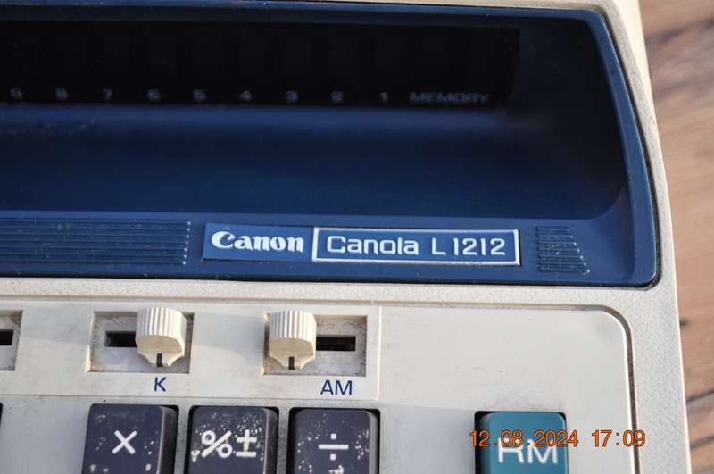 Vintage Canon Canola Calculator