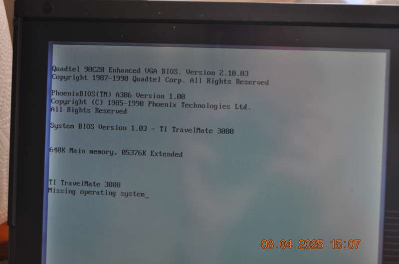 Vintage Texas Instruments 386SX Notebook Computer